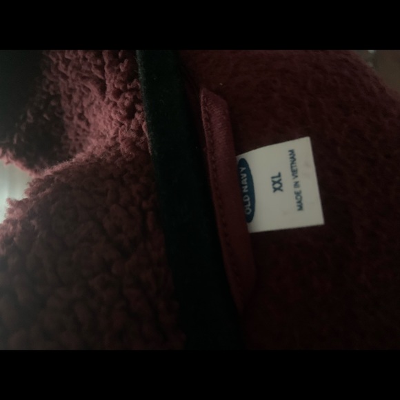 Burgundy Fluffy Old Navy Jacket - Picture 2 of 2
